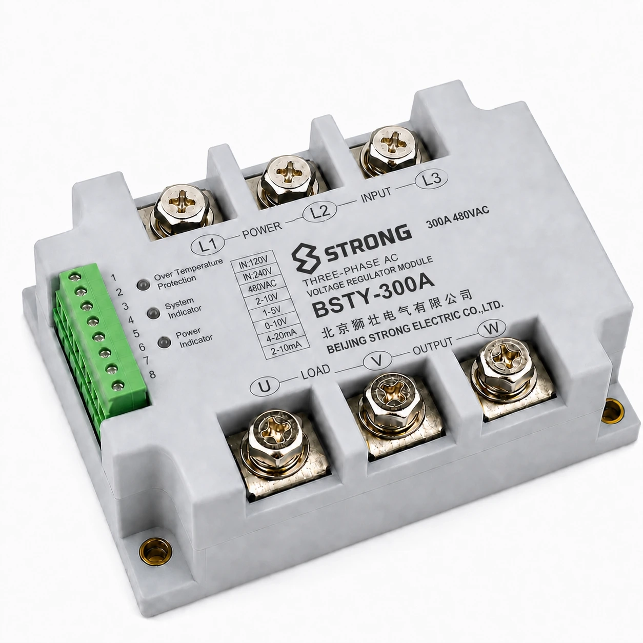 BSTY Three-Phase SCR Voltage Regulator — BSTY-300A, 300A, 3-Phase 380 VAC